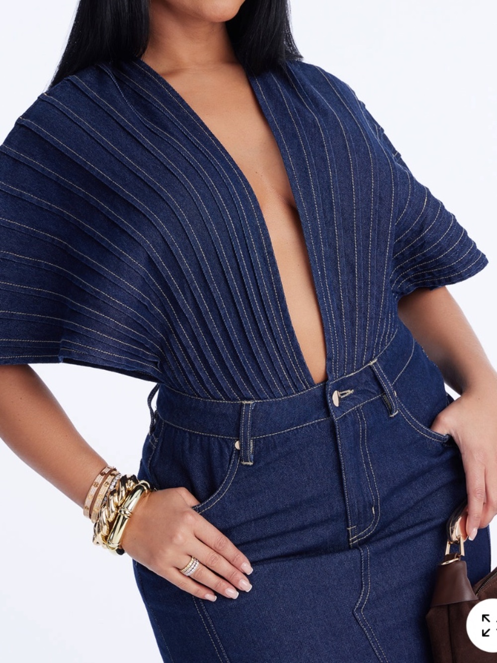 Denim Maxi Dress size XL - Picture 3 of 6
